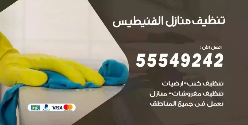 تعقيم وتنظيف شقق الفنيطيس