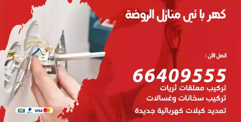 تمديد كهرباء منازل الروضة